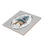 Saluki Kerstmis Tegeltje (Zijkant)