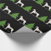 Saluki kerstontwerp cadeaupapier (Hoek)