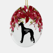 Saluki kerstornament keramisch ornament (Rechts)