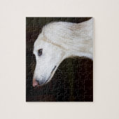 Saluki kijkt omhoog legpuzzel (Verticaal)