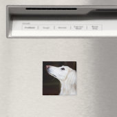 Saluki kijkt omhoog magneet (Insitu (Vaatwasser))