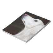 Saluki kijkt omhoog notitieblok (Linkerzijde)