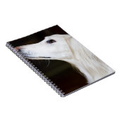 Saluki kijkt omhoog notitieboek (Rechterzijde)