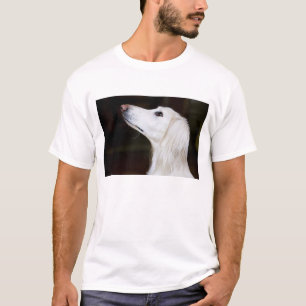 Saluki kijkt omhoog t-shirt