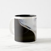 Saluki kijkt omhoog tweekleurige koffiemok (Voorkant links)