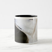 Saluki kijkt omhoog tweekleurige koffiemok (Center)