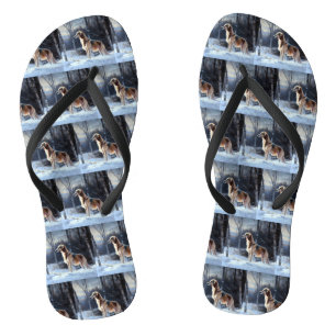 Saluki Laat het Sneeuwen Kerstmis Teenslippers