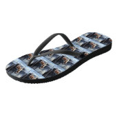 Saluki Laat het Sneeuwen Kerstmis Teenslippers (Schuin)