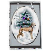Saluki Liefhebbers Kerstmis Medium Cadeauzakje (Voorkant)