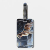 Saluki liet het sneeuwen Kerstmis Bagagelabel (Achterkant verticaal)