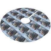 Saluki liet het sneeuwen Kerstmis Kerstboom Rok (Gekanteld)