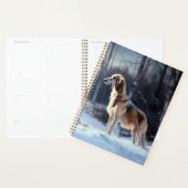 Saluki liet het sneeuwen Kerstmis Planner (Display)