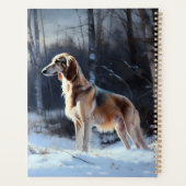 Saluki liet het sneeuwen Kerstmis Planner (Achterkant)