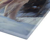 Saluki liet het sneeuwen Kerstmis Snijplank (Hoek)