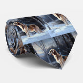 Saluki liet het sneeuwen Kerstmis Stropdas (Opgerold)