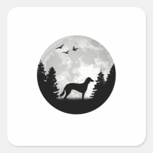 Saluki Moon Persian Greyhound Gift Vierkante Sticker