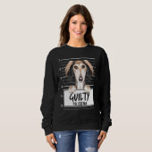 Saluki Mugshot Guilty Dog Trui (Voorkant volledig)