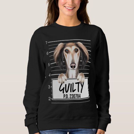 Saluki Mugshot Guilty Dog Trui (Voorkant)
