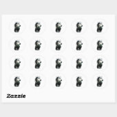 Saluki Pa 2 Ronde Sticker (Vel)