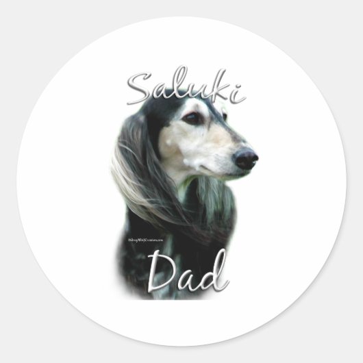 Saluki Pa 2 Ronde Sticker (Voorkant)