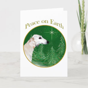 Saluki Peace Feestdagen Kaart