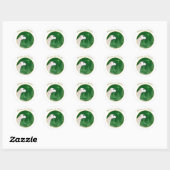 Saluki Peace Ronde Sticker (Vel)