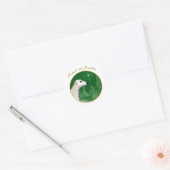 Saluki Peace Ronde Sticker (Envelop)