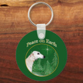 Saluki Peace Sleutelhanger (Achterkant)