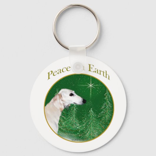 Saluki Peace Sleutelhanger (Voorkant)