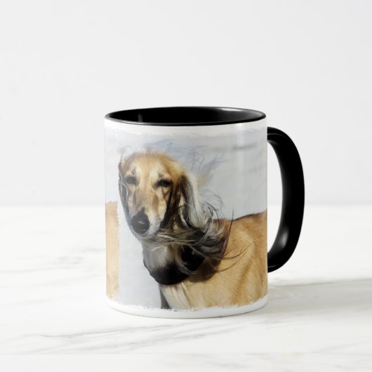 Saluki Portrait Mok (Voorkant rechts)