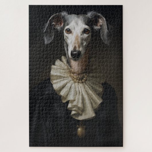 Saluki Portret Parels en Colcar Legpuzzel (Verticaal)