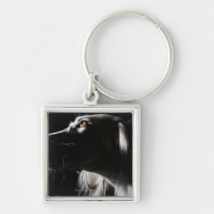 Saluki, portret sleutelhanger