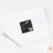 Saluki, portret vierkante sticker (Envelop)