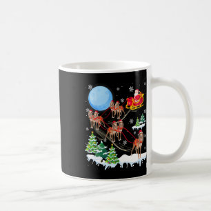 Saluki rendier kersthond rijden Santa Hat Xma Koffiemok