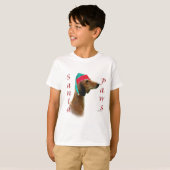 Saluki Santa Paws T-shirt (Voorkant volledig)
