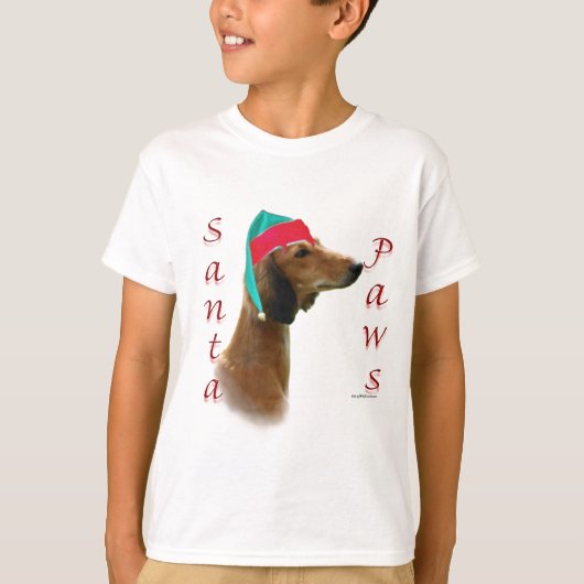 Saluki Santa Paws T-shirt (Voorkant)