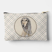 Saluki schilderij Fawn Sable Schattigee originele Etui (Achterkant)