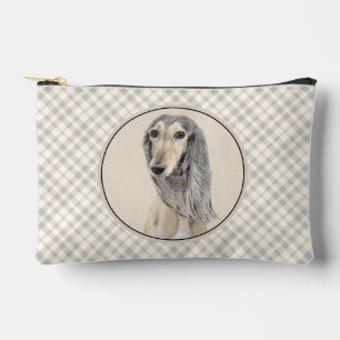 Saluki schilderij Fawn Sable Schattigee originele Etui