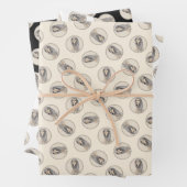 Saluki schilderij Fawn Sable Schattigee originele  Inpakpapier Vel (In situ)