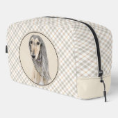 Saluki schilderij Fawn Sable Schattigee originele  Toilettasje (Rechterhoek)