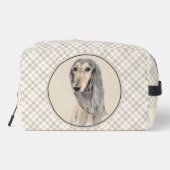 Saluki schilderij Fawn Sable Schattigee originele  Toilettasje (Achterkant)