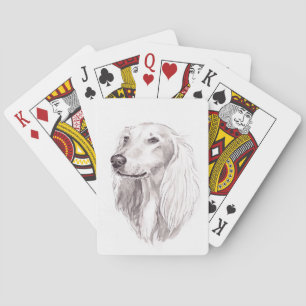 Saluki Sighthound Dog Art-speelkaarten Pokerkaarten