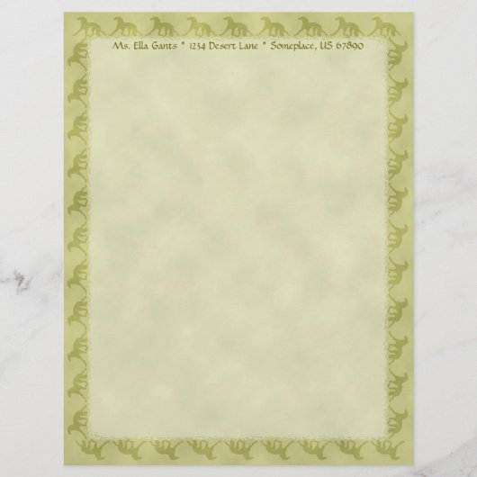 Saluki Silhouette Briefhoofd Ontwerp (Voorkant)