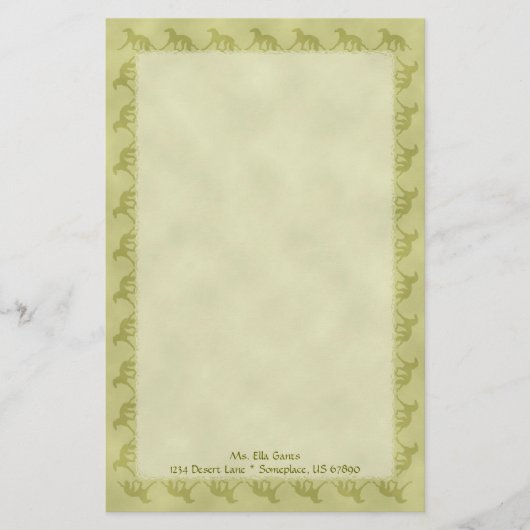 Saluki Silhouette Briefpapier (Voorkant)