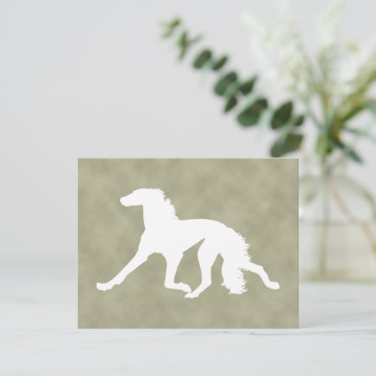 Saluki Silhouette Kaart (Staand voorkant)