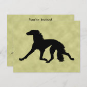 Saluki Silhouette Kaart (Voorkant / Achterkant)