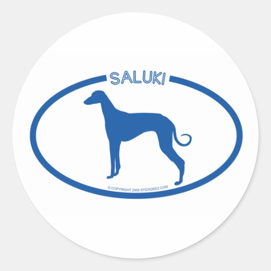 Saluki Silhouette Sticker (Voorkant)