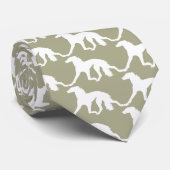 Saluki Silhouette Stropdas (Opgerold)