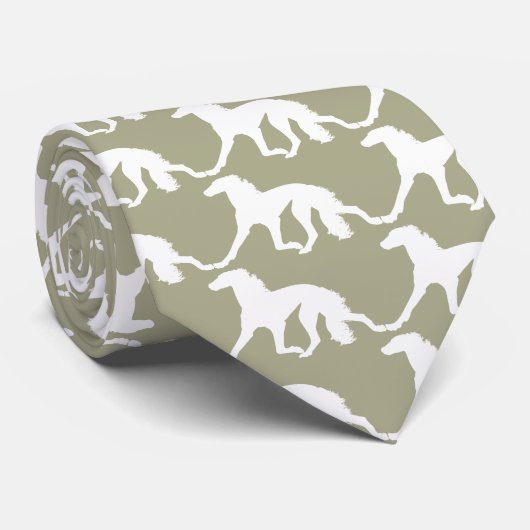 Saluki Silhouette Stropdas (Opgerold)