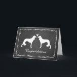 Saluki Silhouetten Bruiloft Gefeliciteerd Kaart<br><div class="desc">Saluki Silhouettes Gefeliciteerd Kaart met aangepaste tekst</div>